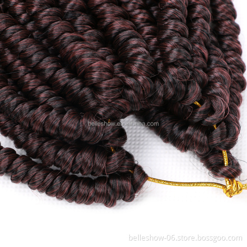 6inch Pre-twisted kinky marley crochet extension ombre braid pre passion spring twist hair kinky spring twist hair